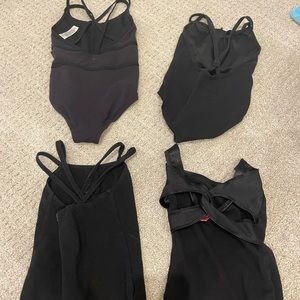 Lot of (4) ballet leotards.